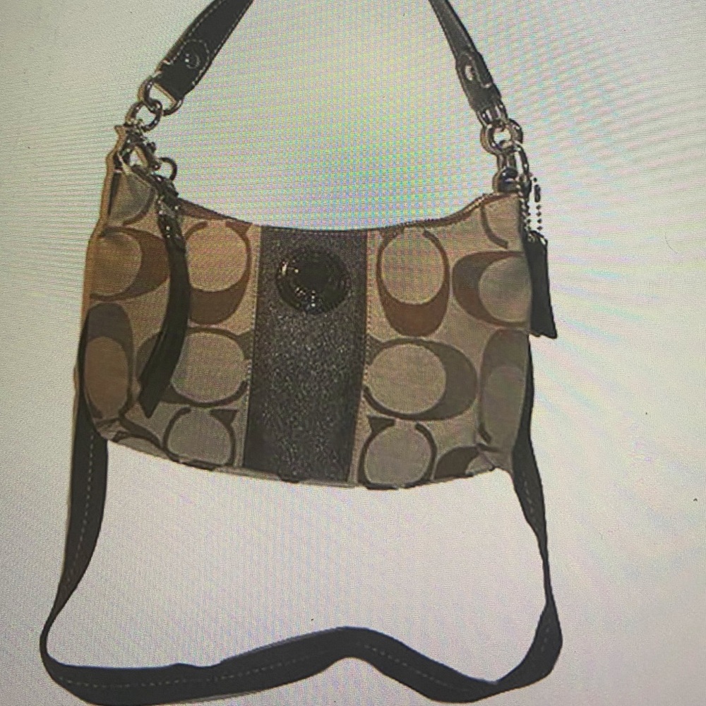 Coach Signature Stripe Demi Crossbody Bag